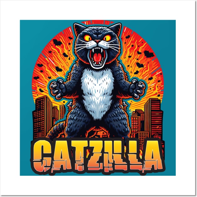 Catzilla S01 D11 Wall Art by Houerd